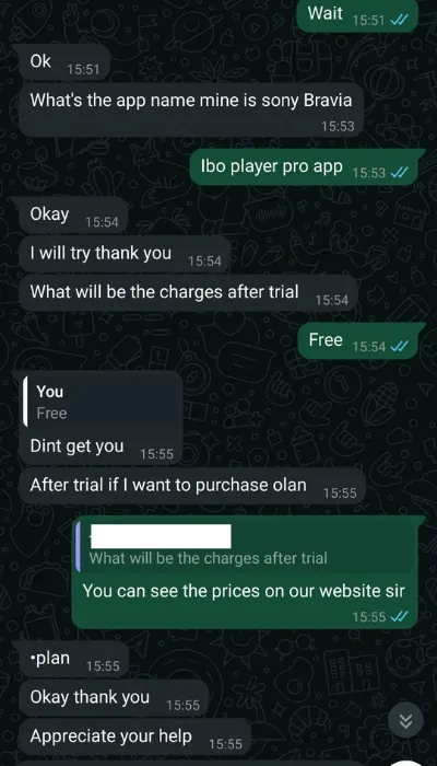 WhatsApp Customer Review